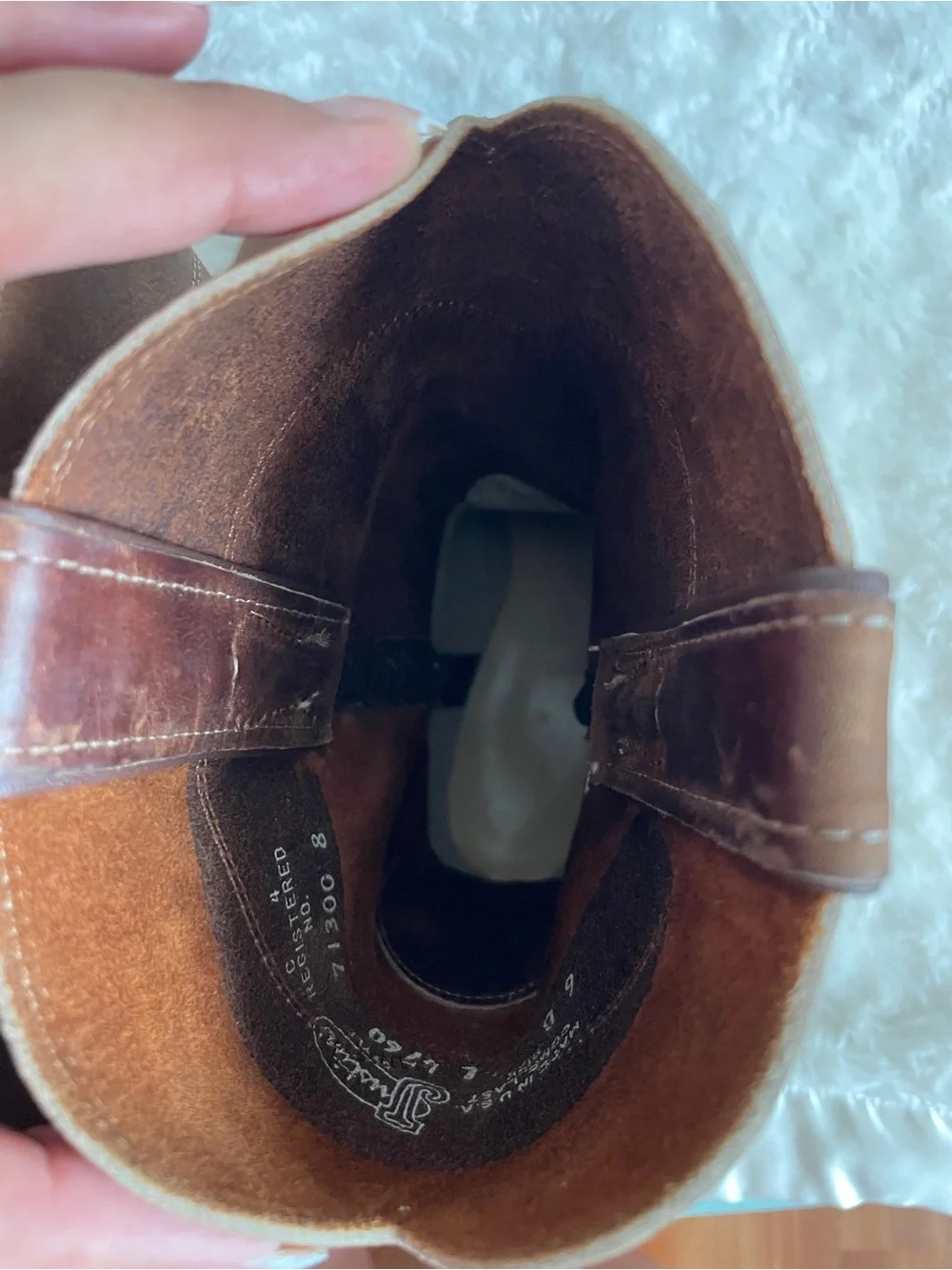 Justin Conductor Brown Soft Toe Suede Leather Pull On Work 10” Boots Size 6 B